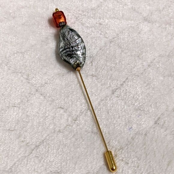 Vintage Artisan Made Italian Venetian Glass Stick Pin - Picture 5 of 10